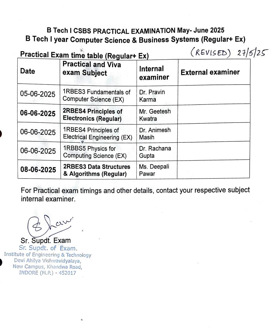 BTech CSBS Iyr PR Re May2025